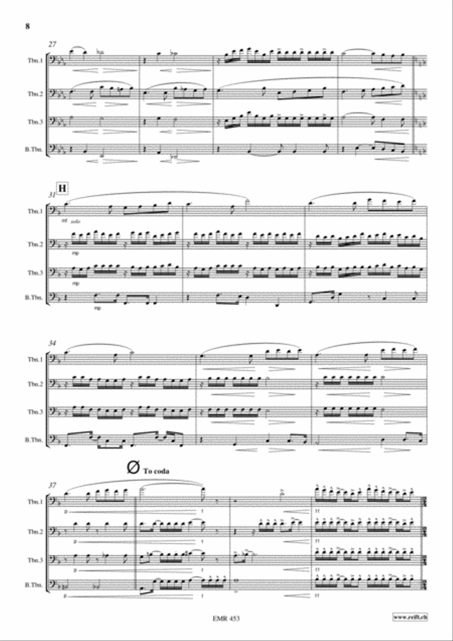 Suite Trombone Quartet scores gallery preview page 8