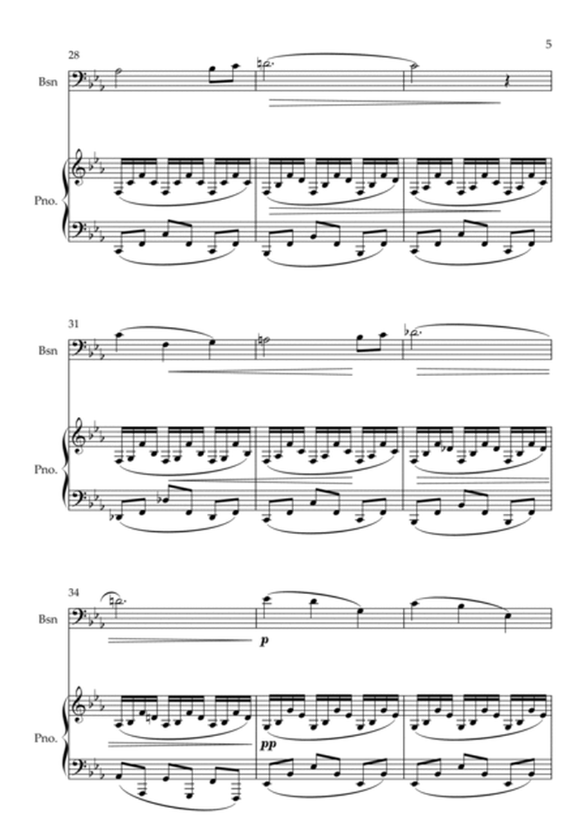 Le Cygne (The Swan) from Carnival of the Animals, arranged for Bassoon and Piano image number null