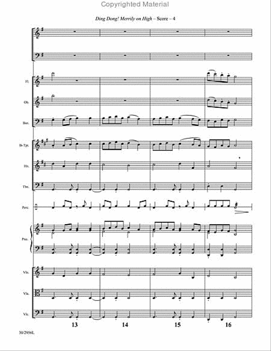 Ding Dong! Merrily on High - Instrumental Ensemble Score and Parts Choir scores gallery preview page 5