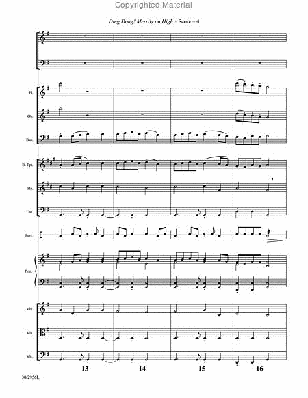 Ding Dong! Merrily on High - Instrumental Ensemble Score and Parts