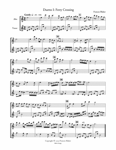 Six Duets (score and part set)
