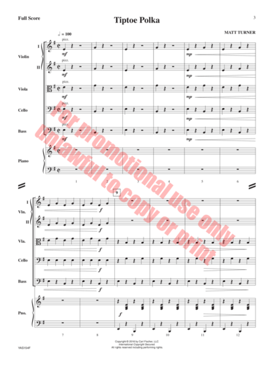 Tiptoe Polka Tiptoe Polka String Orchestra scores gallery preview page 4