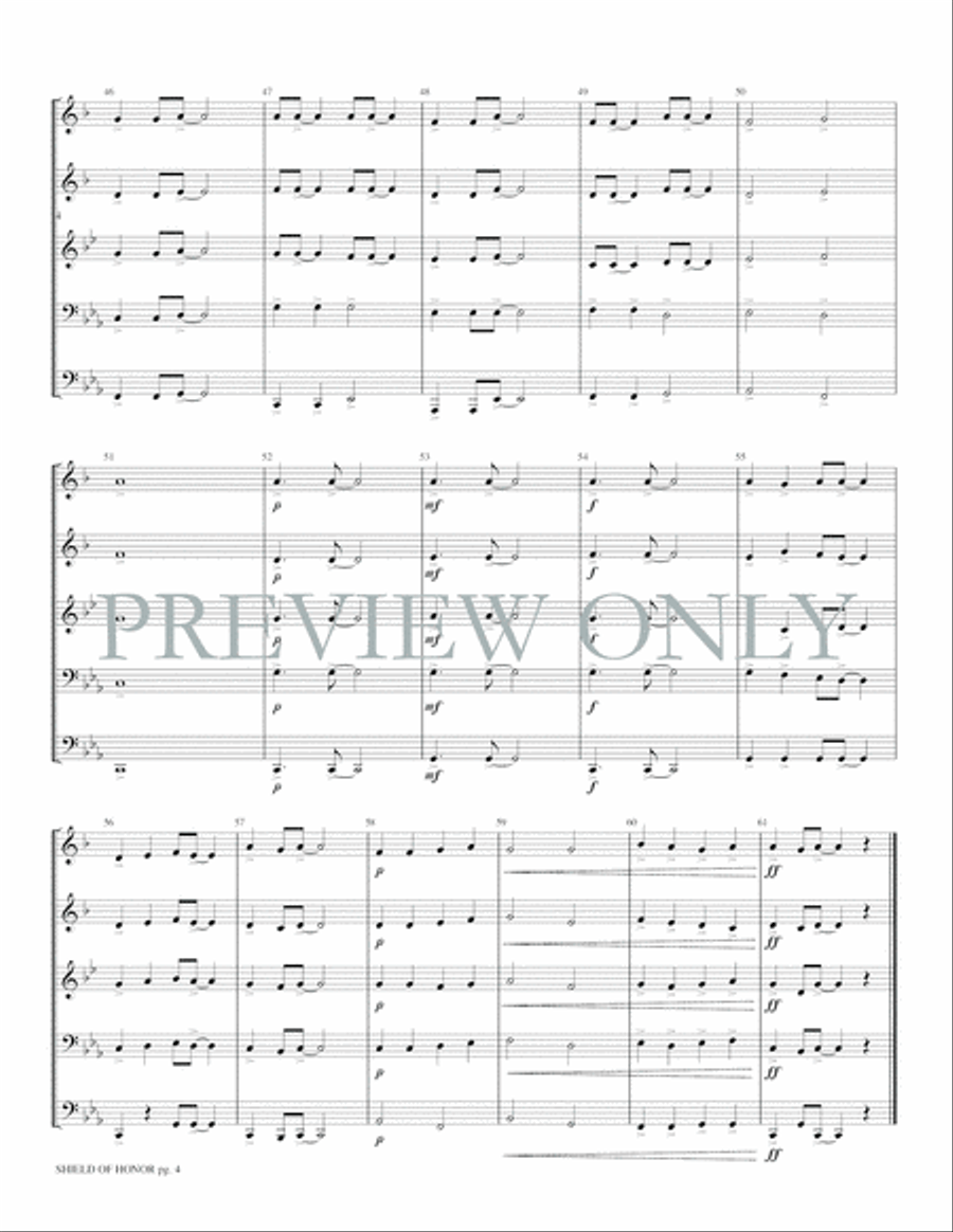 Shield of Honor Brass Ensemble scores gallery preview page 6