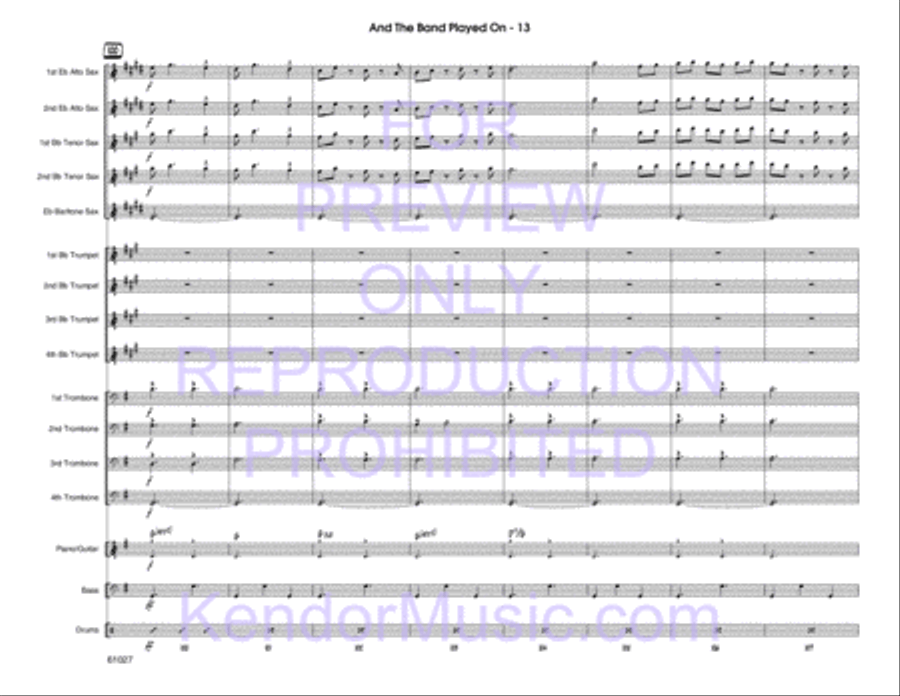 And The Band Played On Jazz Ensemble scores gallery preview page 14