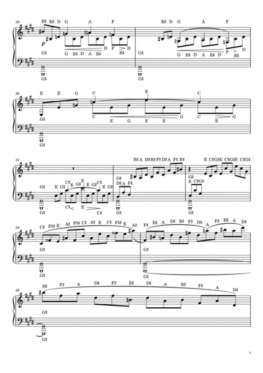 Moonlight Sonata (With Note Names)