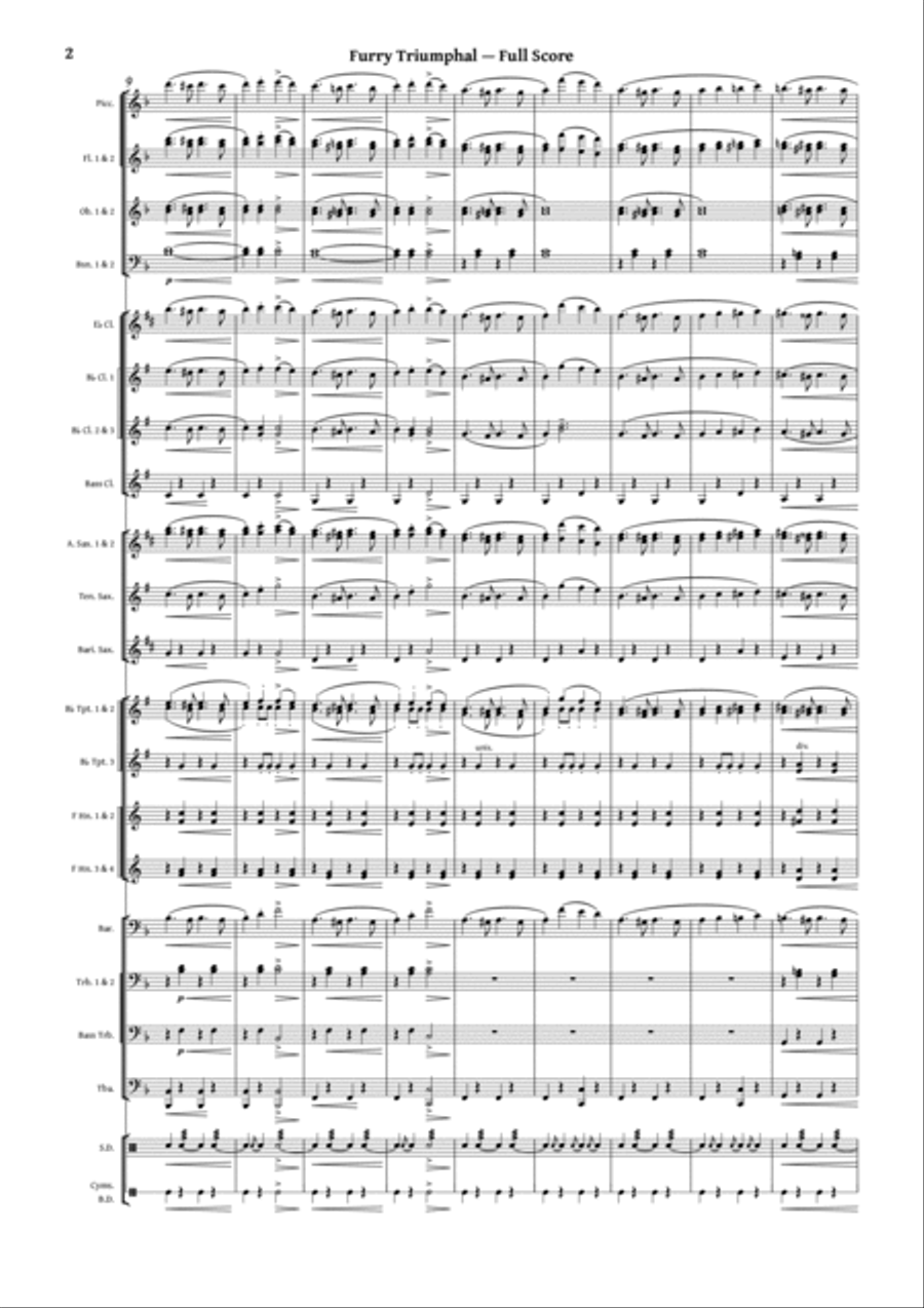 Furry Triumphal Concert Band scores gallery preview page 3