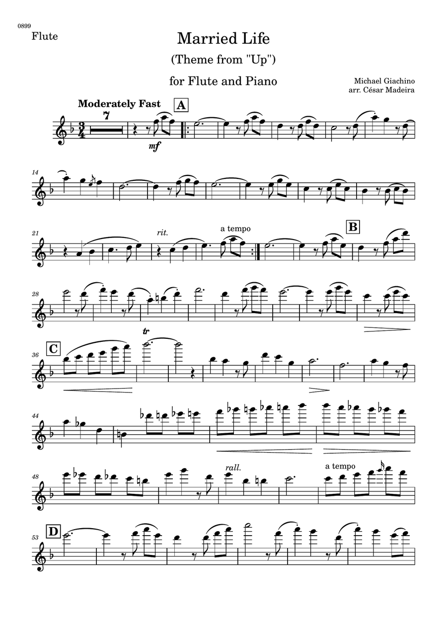 Married Life Flute scores gallery preview page 2