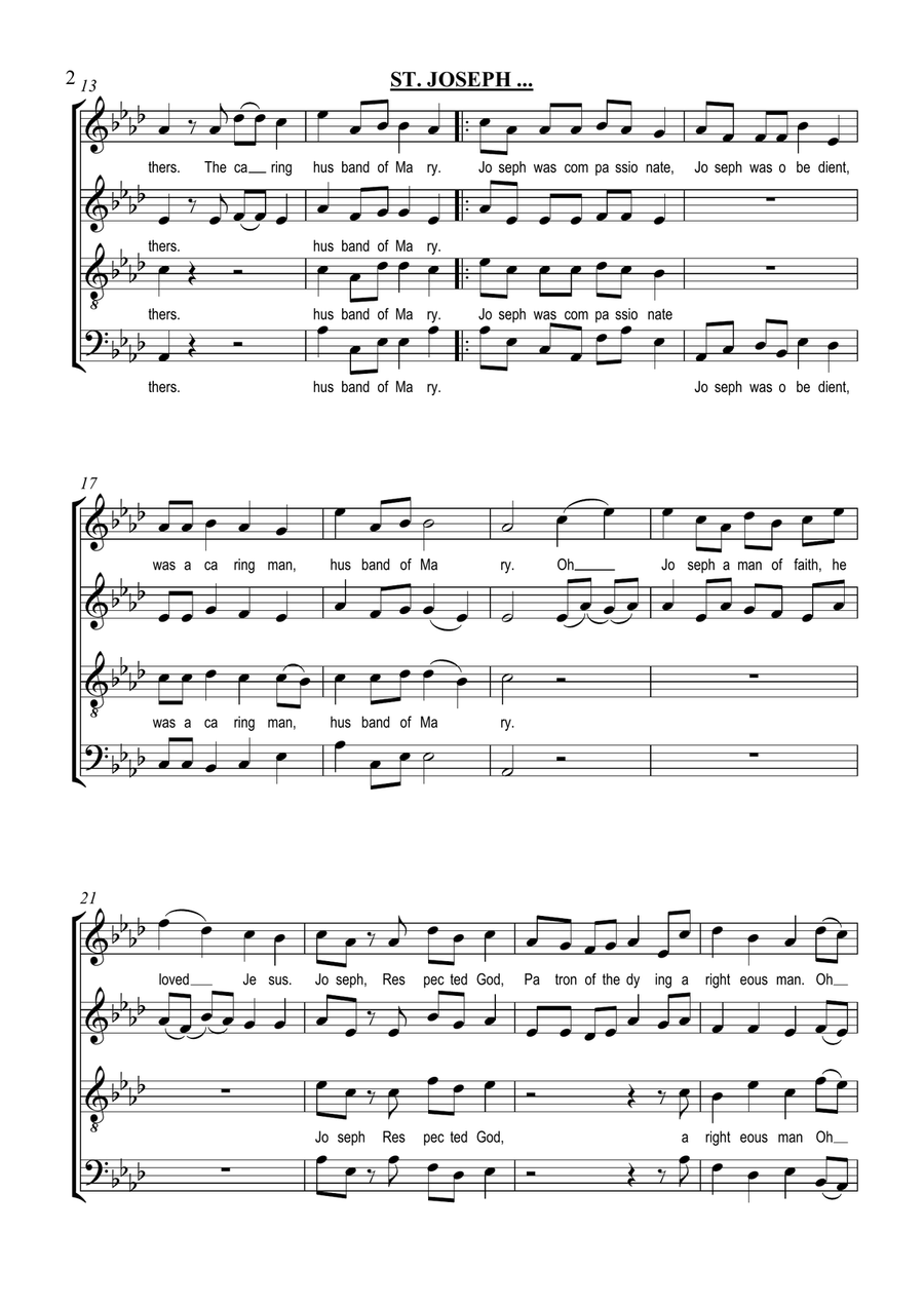 St. Joseph St. Joseph Piano, Vocal scores gallery preview page 2
