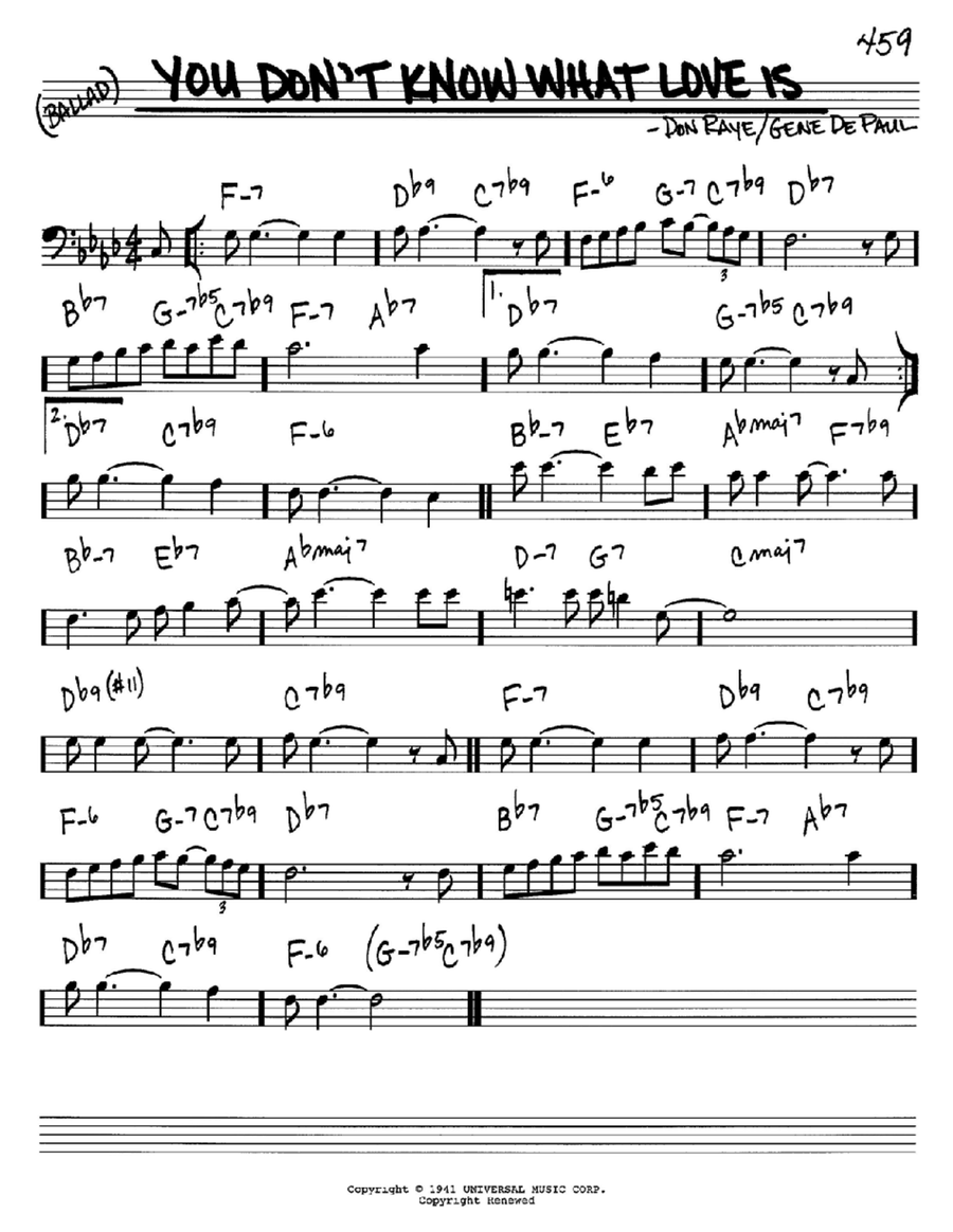 You Don't Know What Love Is Piano scores gallery preview page 1