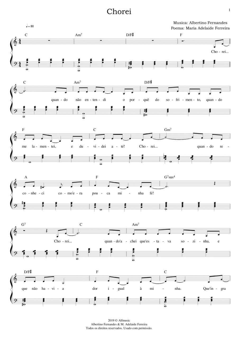 Chorei Chorei Piano scores gallery preview page 1