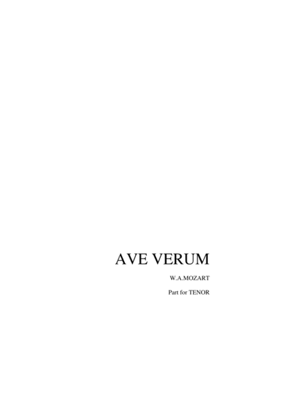 AVE VERUM - W.A.Mozart - Part for TENOR image number null