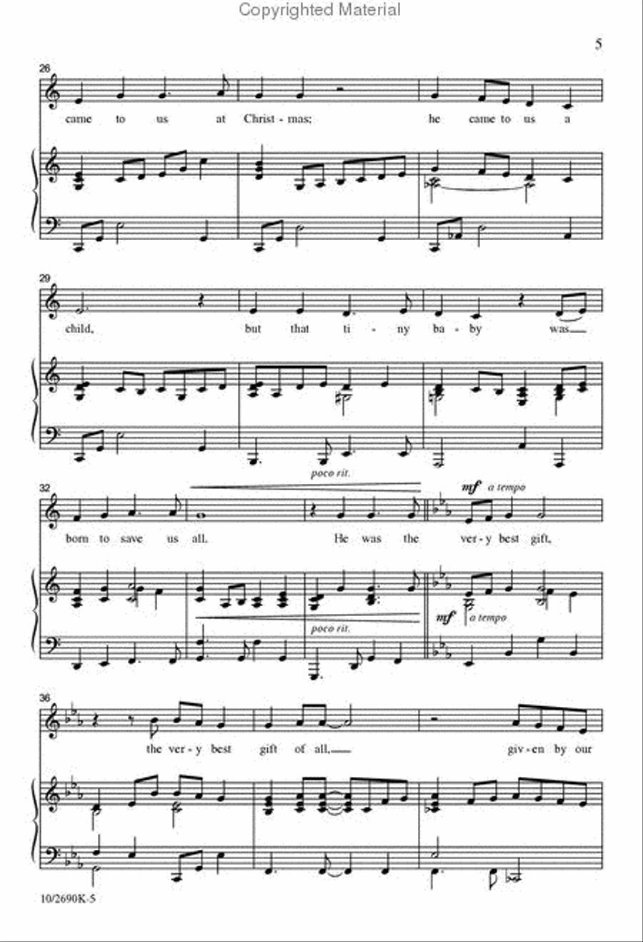 The Very Best Gift of All Unison Choir scores gallery preview page 4