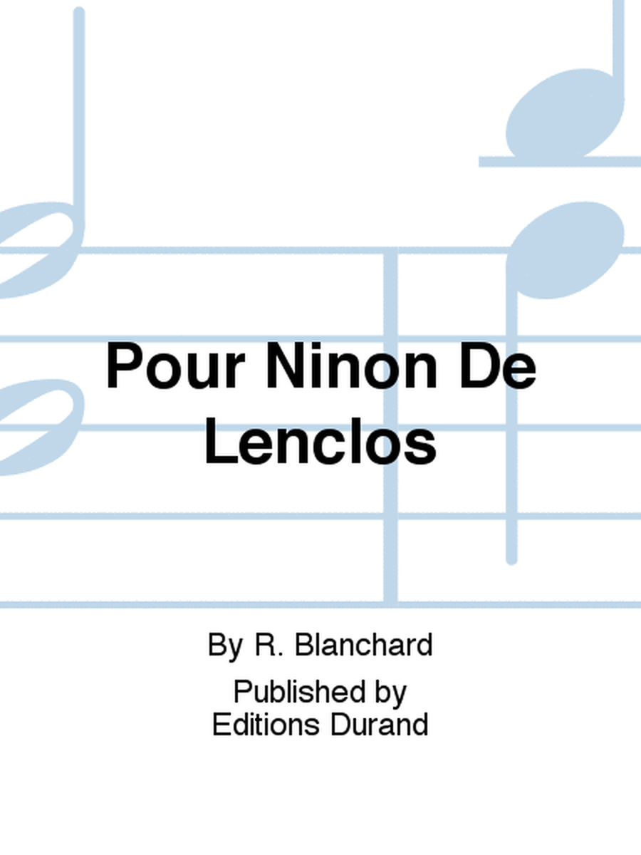 Pour Ninon De Lenclos
