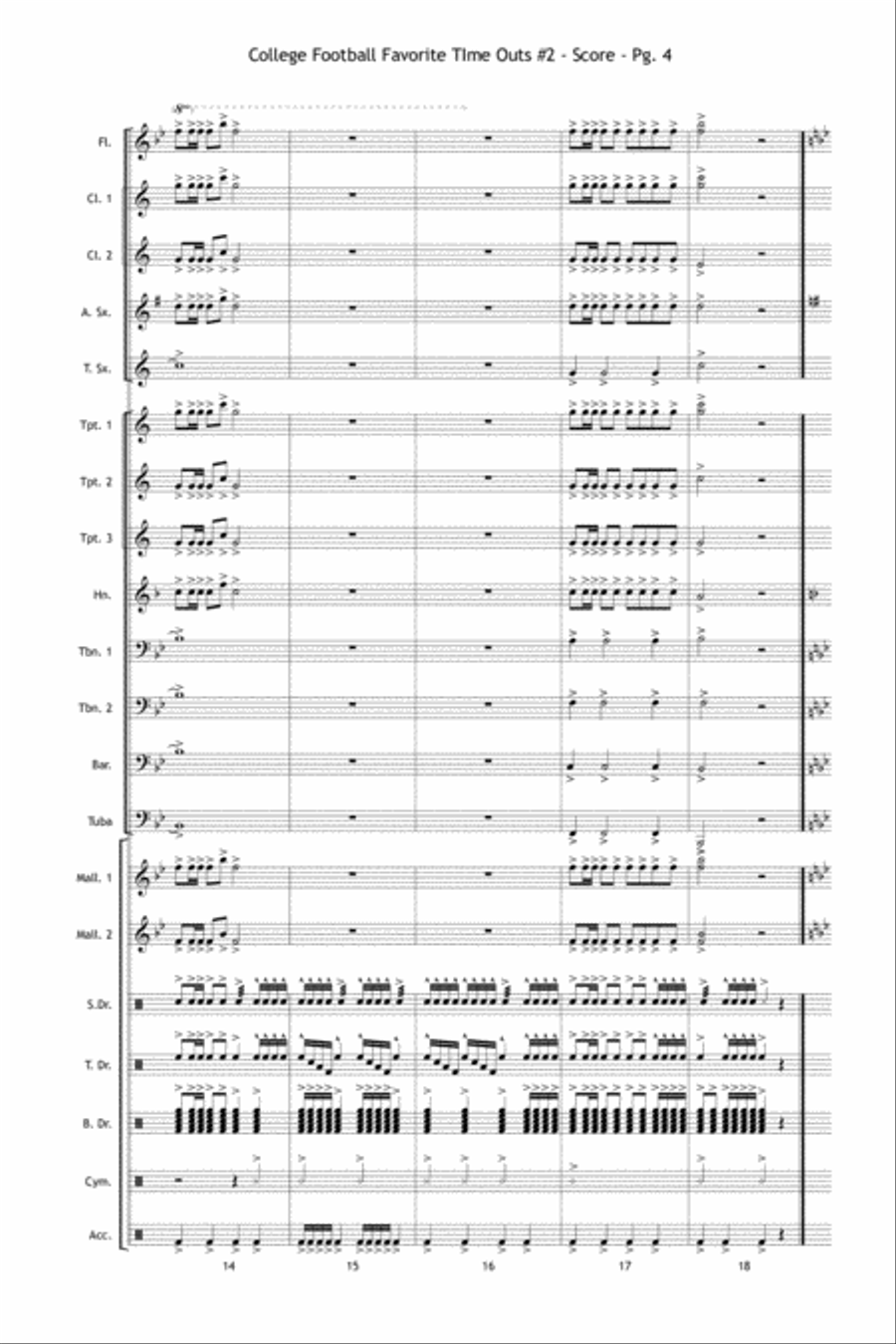 College Football Favorite Time Outs #2 Marching Band scores gallery preview page 5