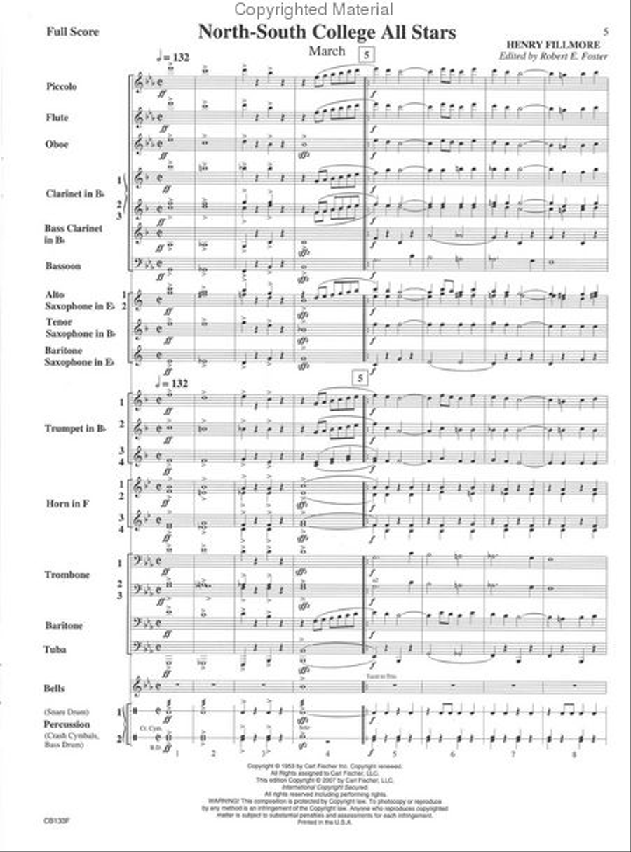 North-South College All Stars Concert Band scores gallery preview page 2