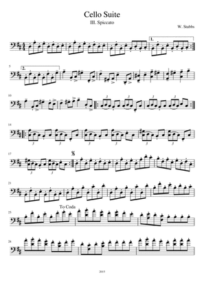 Cello Suite - III. Spiccato