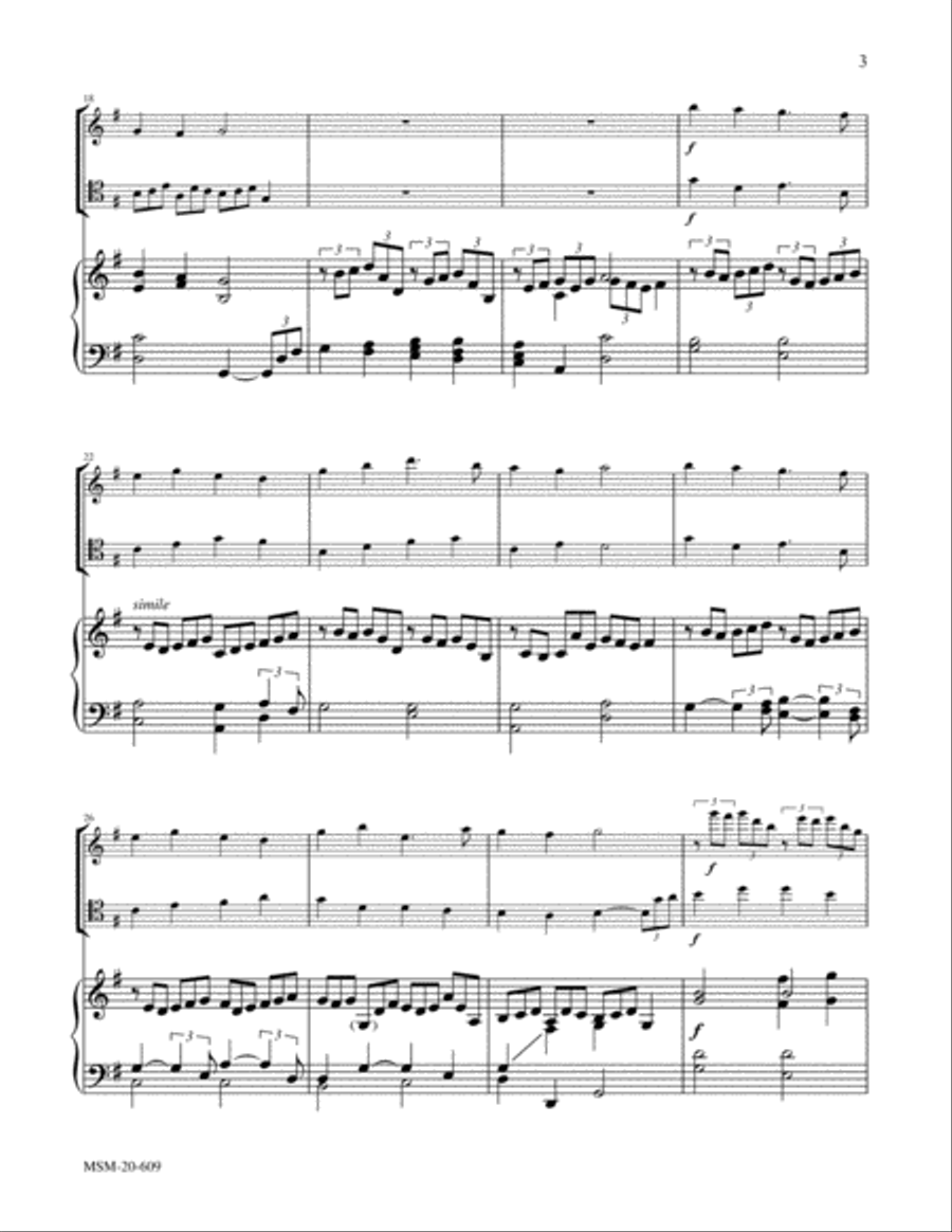 'Tis So Sweet to Trust in Jesus Piano Trio scores gallery preview page 3
