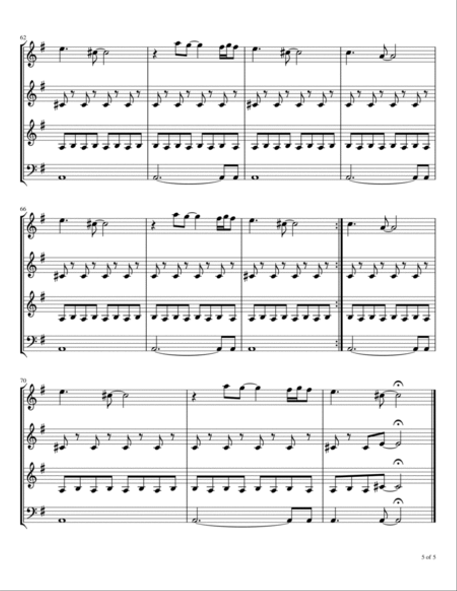 Sail On Woodwind Quartet scores gallery preview page 6