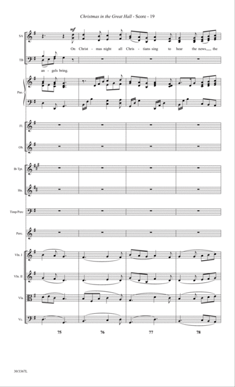 Christmas in the Great Hall - Instrumental Ensemble Score and Parts Choir scores gallery preview page 22