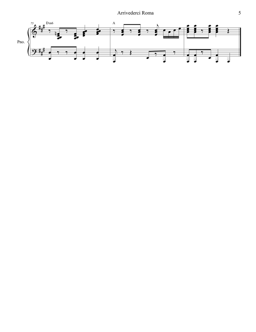 Arrivederci Roma (goodbye To Rome) Alto Saxophone scores gallery preview page 5