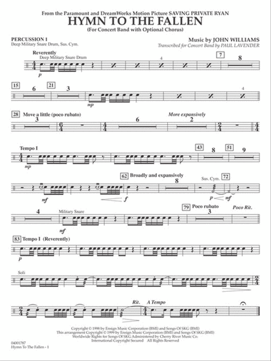 Hymn to the Fallen (from Saving Private Ryan) Concert Band scores gallery preview page 9