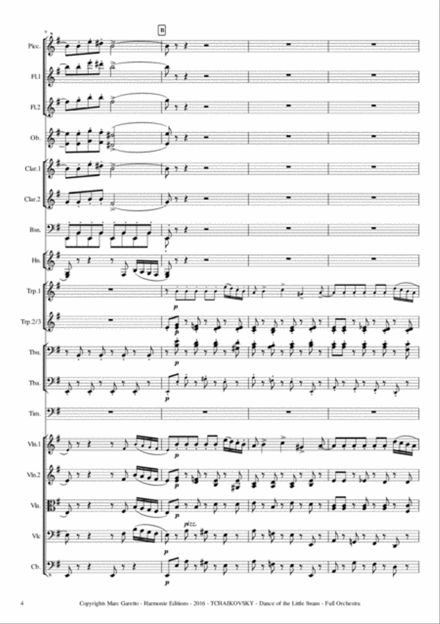Dance of the Little Swans from SWAN LAKE - Tcha String Orchestra scores gallery preview page 4