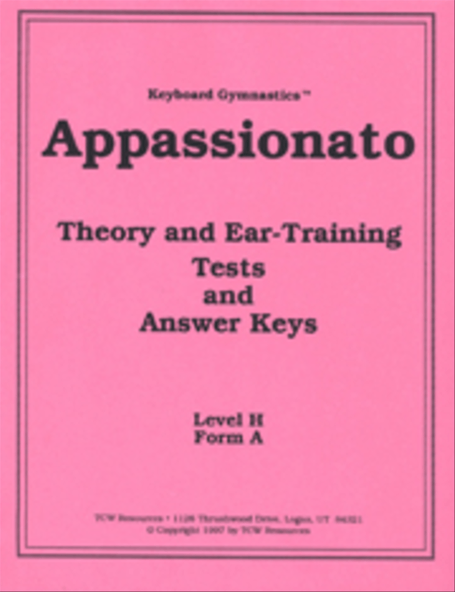 Keyboard Gymnastics Theory & Ear-Training Test Appassionato Piano Method scores gallery preview page 1