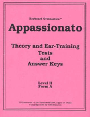 Book cover for Keyboard Gymnastics Theory & Ear-Training Test Appassionato