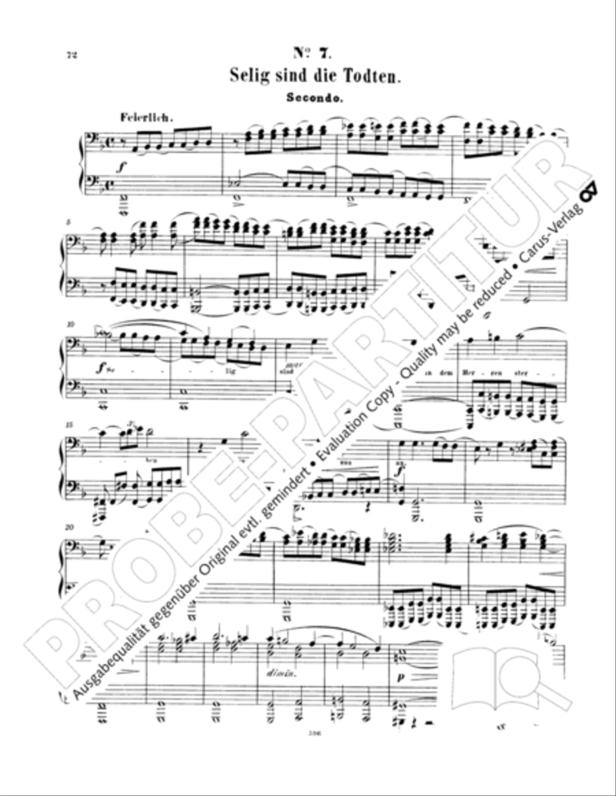Ein Deutsches Requiem (German Requiem) Piano Duet scores gallery preview page 81
