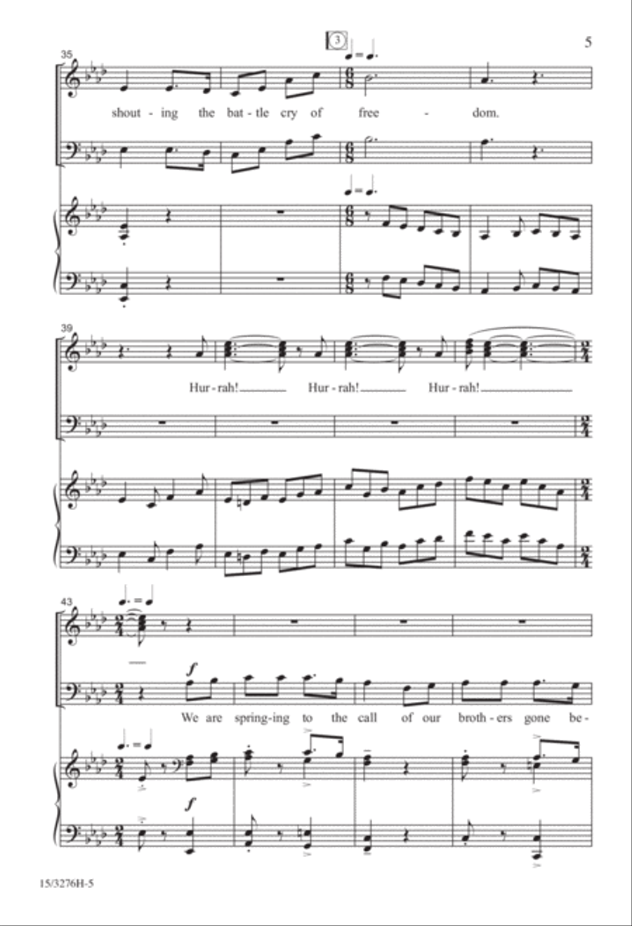 Battle Cry of Freedom 4-Part scores gallery preview page 5