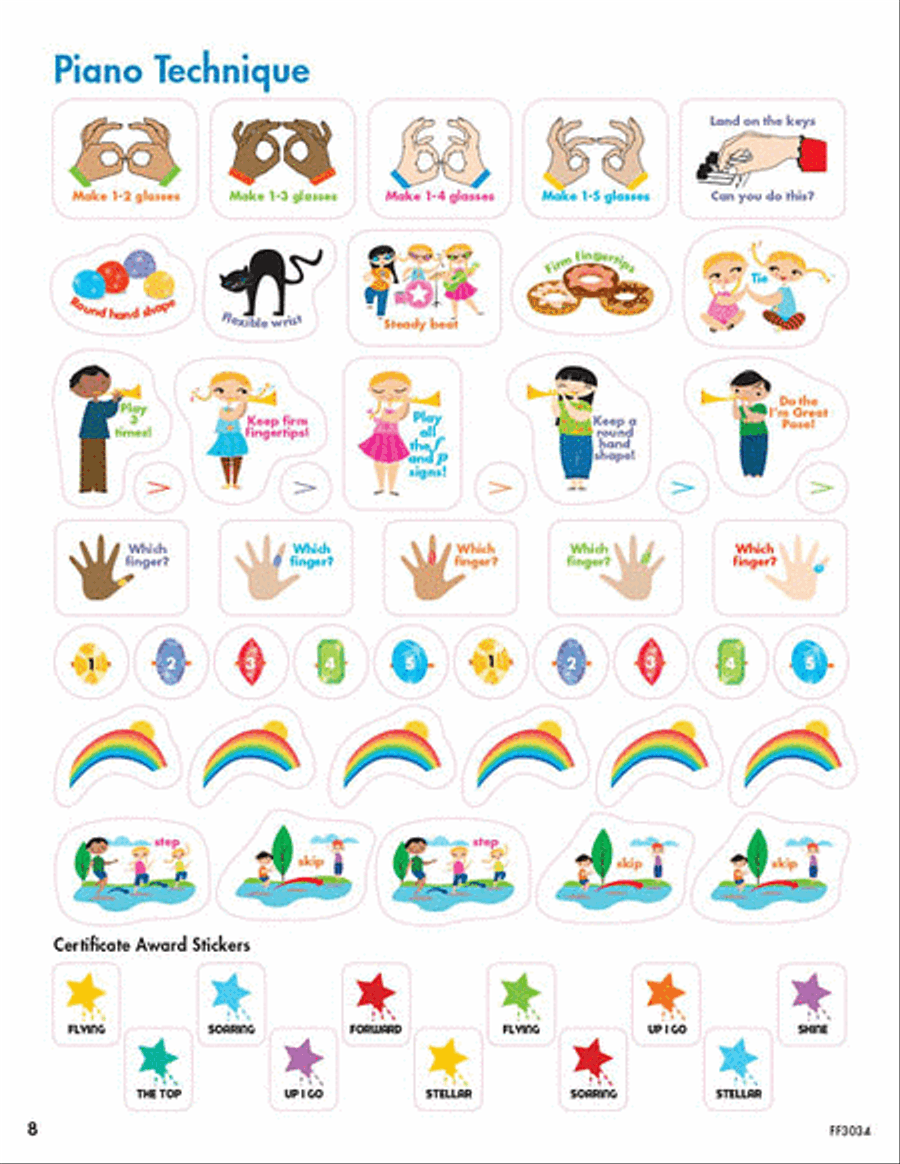 My First Piano Adventure Sticker Book Piano Method scores gallery preview page 3