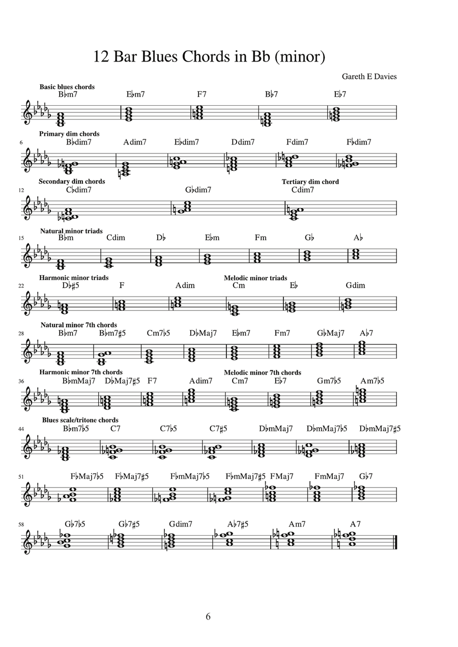 12 Bar Blues Chords Piano Method scores gallery preview page 6