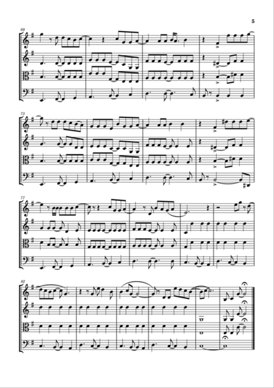 Talk Of The Town String Quartet scores gallery preview page 6