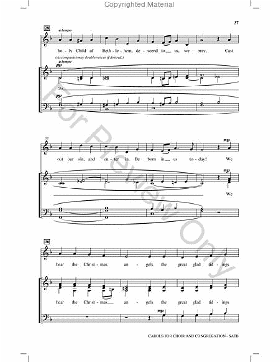 Carols for Choir and Congregation Choir scores gallery preview page 36