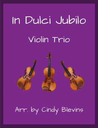 Book cover for In Dulci Jubilo, for Violin Trio