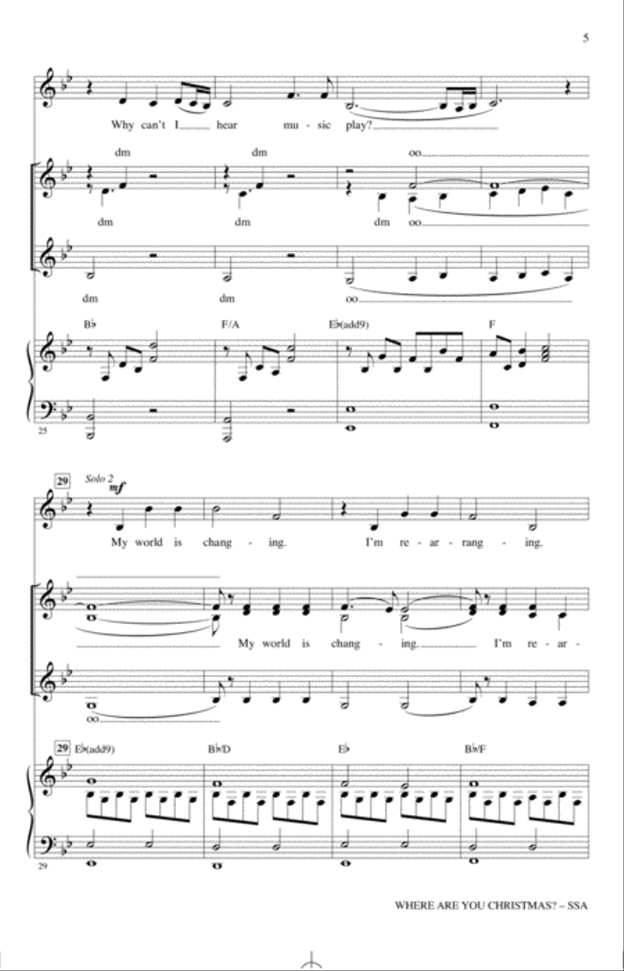 Where Are You Christmas? (from How The Grinch Stole Christmas) (arr. Mark Brymer) SSA scores gallery preview page 4