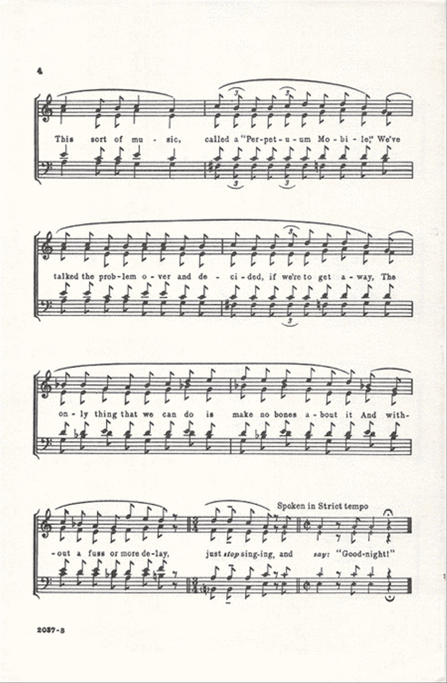 Perpetuum Mobile 4-Part scores gallery preview page 4