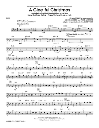 Book cover for A Glee-ful Christmas (Choral Medley)(arr. Mark Brymer) - Bass
