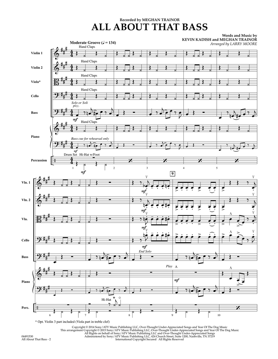 All About That Bass - Conductor Score (Full Score) String Orchestra scores gallery preview page 2