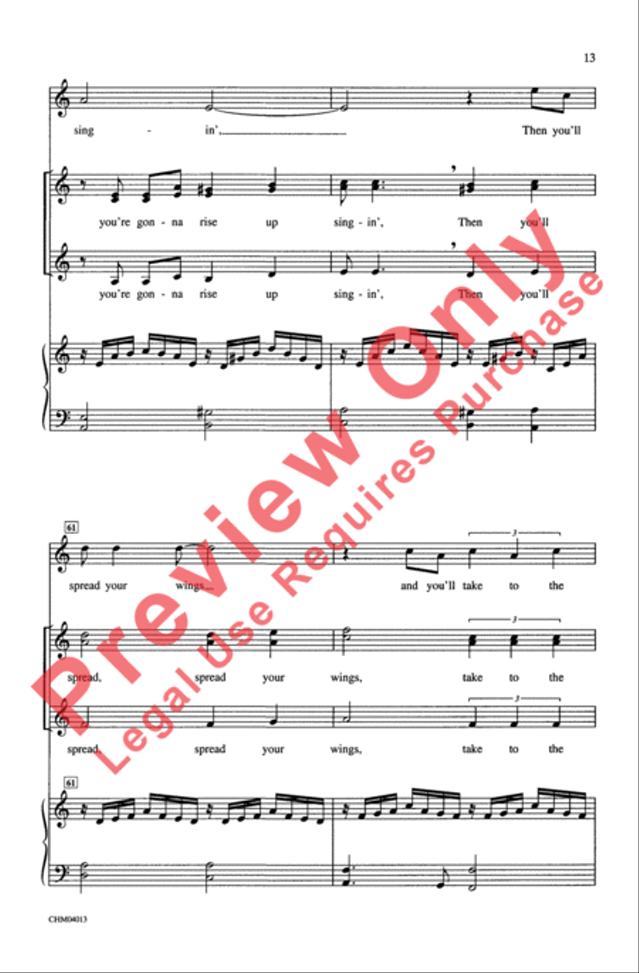Summertime (from Porgy and Bess) Women's Choir scores gallery preview page 13