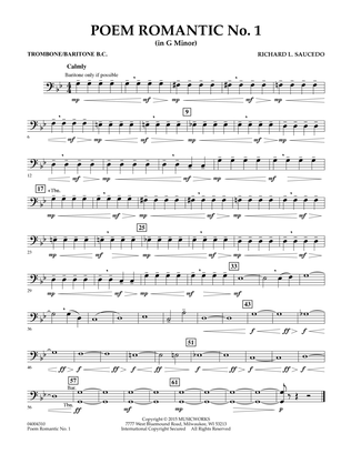 Poem Romantic No. 1 (in G Minor) - Trombone/Baritone B.C.