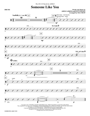 Someone Like You (arr. Mac Huff) - Drums