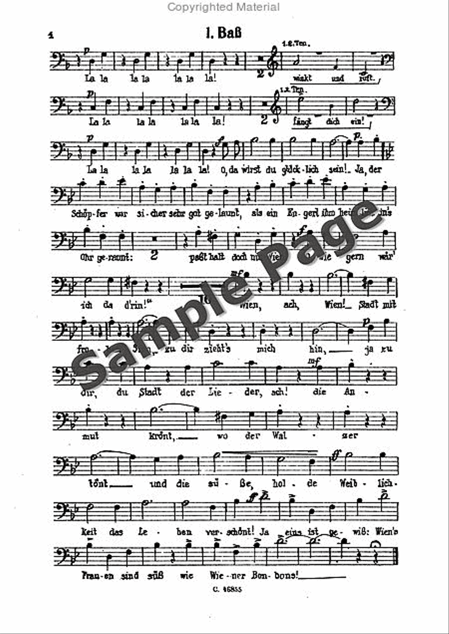 Strauss J Wiener Bonbons Op307 TTBB scores gallery preview page 5