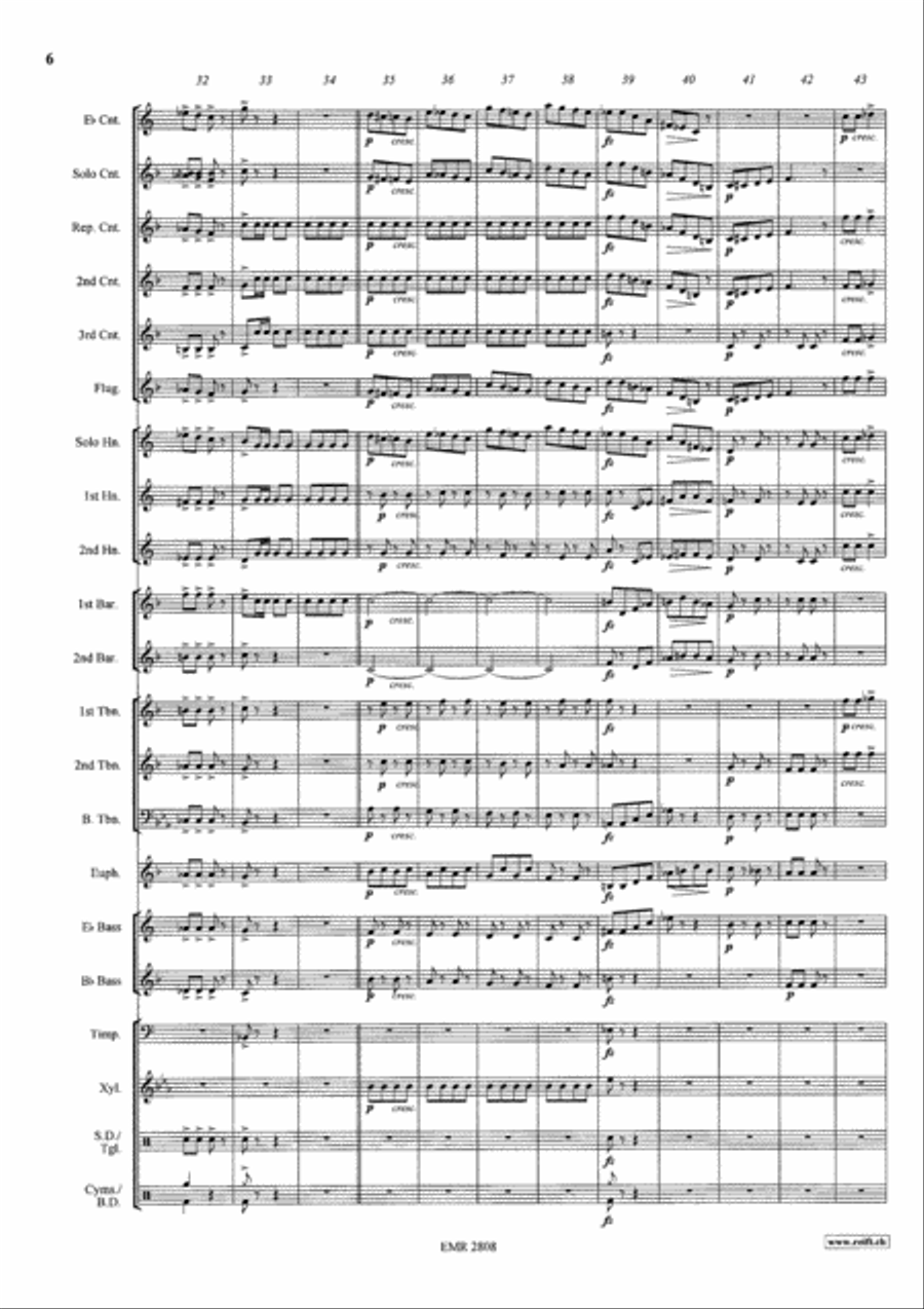 Tritsch-Tratsch Polka Brass Band scores gallery preview page 7
