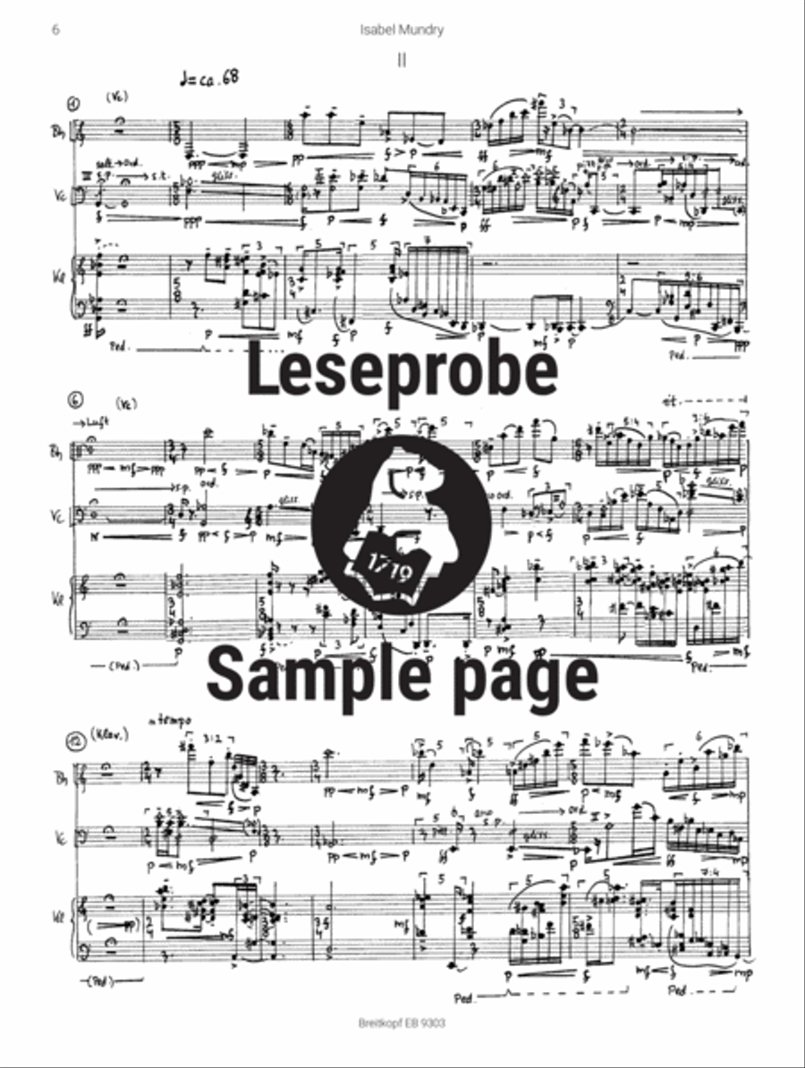 Sounds, Archeologies Piano Trio scores gallery preview page 5