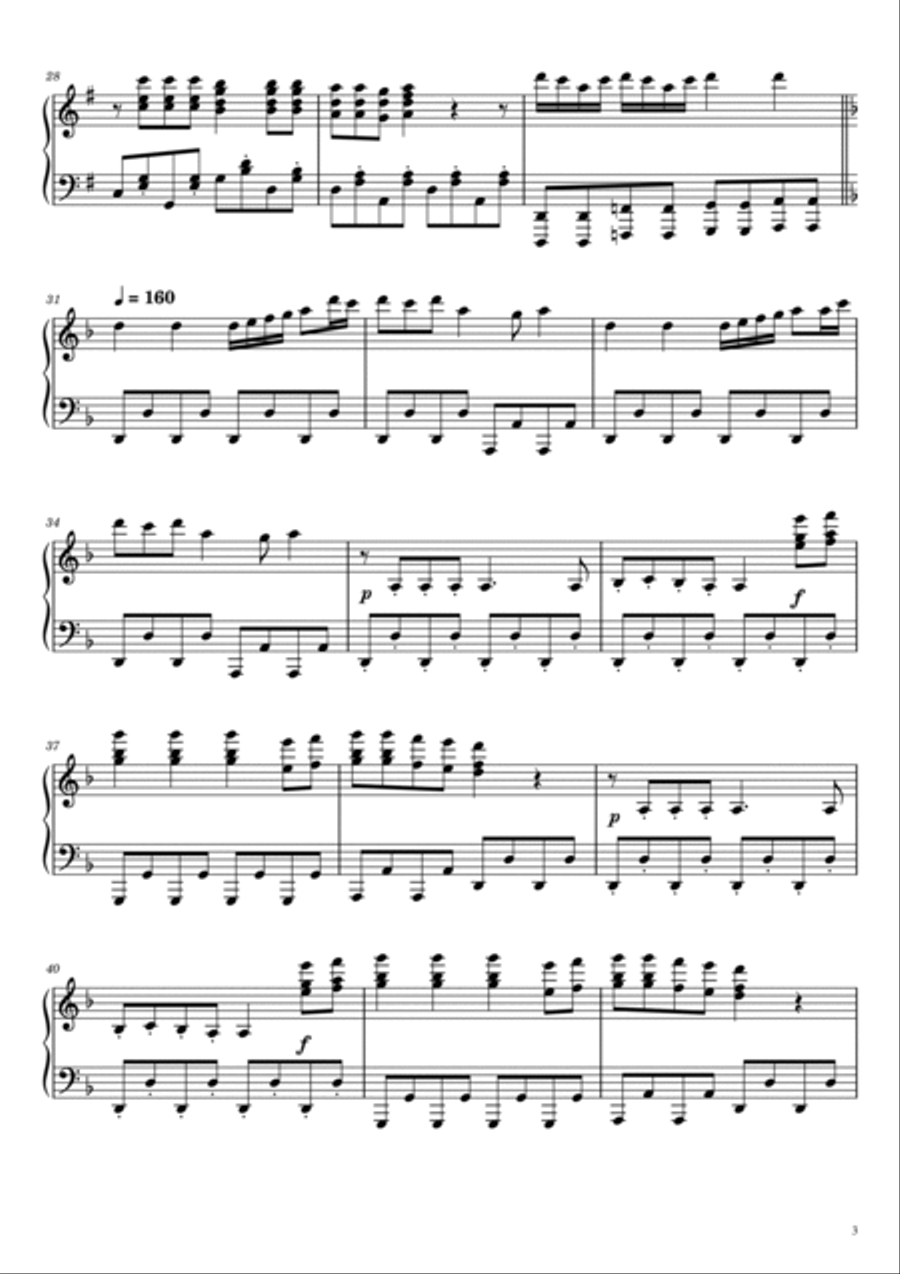 Rasputin Piano Solo scores gallery preview page 3