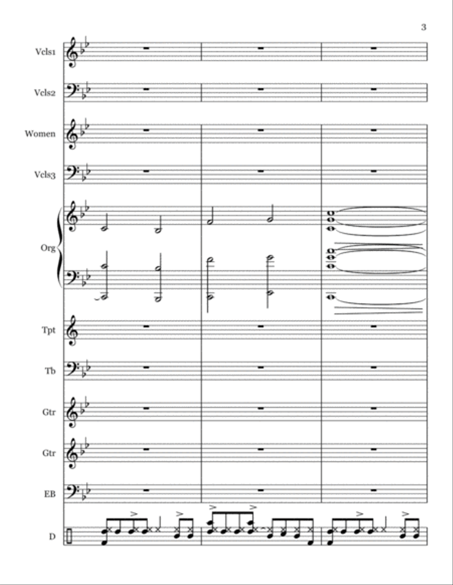 Thunder Strucken Heart Jazz Ensemble scores gallery preview page 3