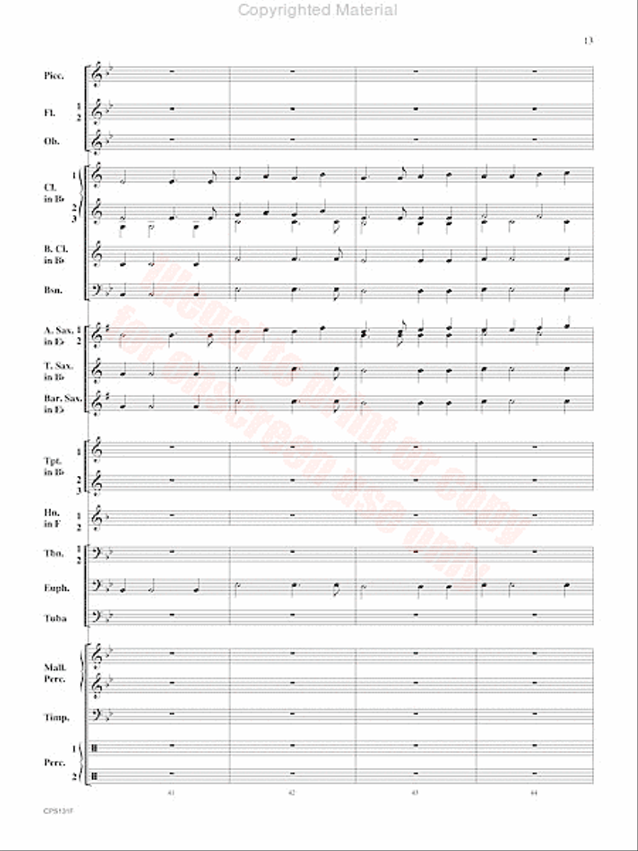 Crown and Scepter Concert Band scores gallery preview page 14