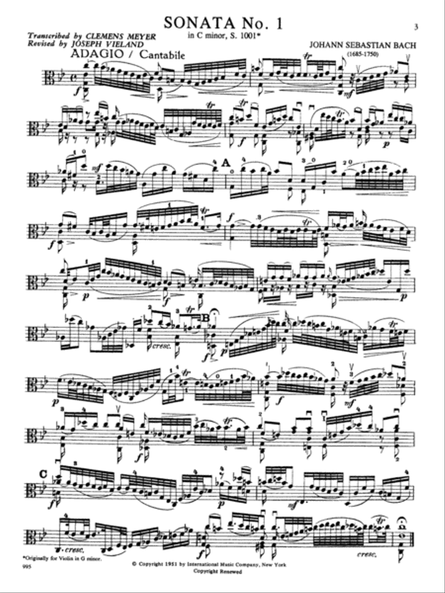Six Sonatas and Partitas, S. 1001-1006 - Viola Solo Violin scores gallery preview page 2