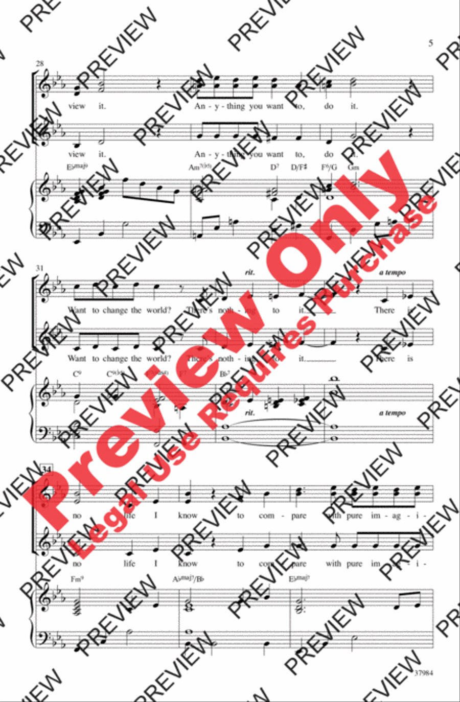 Pure Imagination Women's Choir scores gallery preview page 5